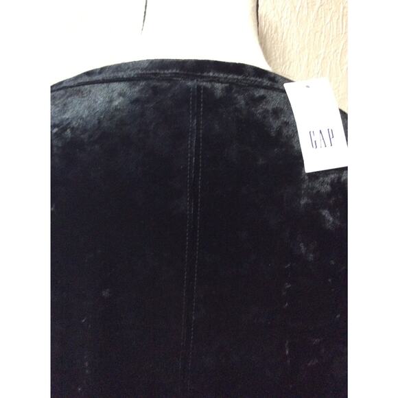 Gap Women's Crushed Velvet Velour Top Shirt Whimsigoth Black Medium Tall New - Picture 7 of 13
